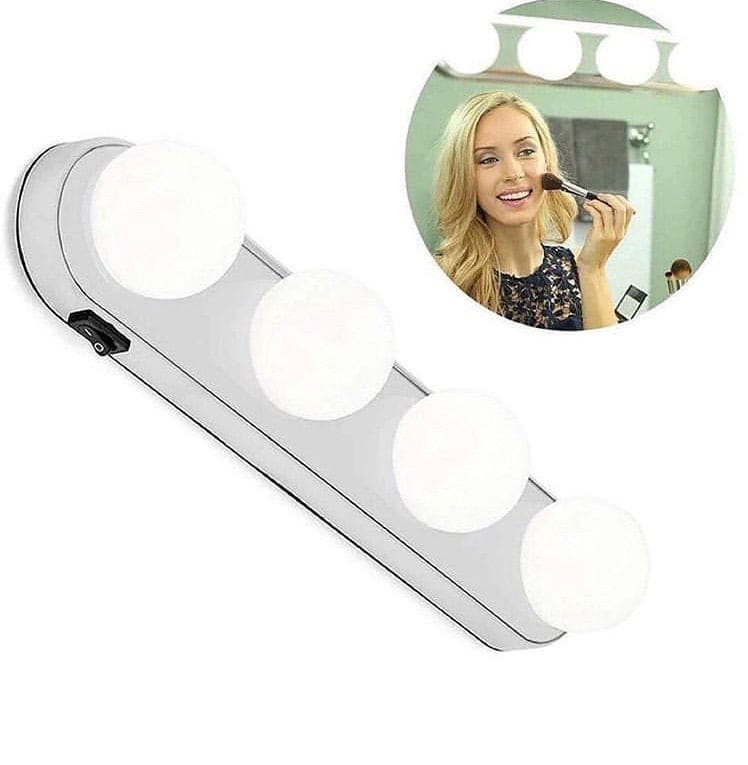 4 Bulb Vanity Light, Vanity LED Mirror Lights With Suction Cups, Glow Light, Led Lights For Mirror 4 Bulb Vanity Light, Vanity LED Mirror Lights With Suction Cups, Glow Light, Led Lights For Mirror